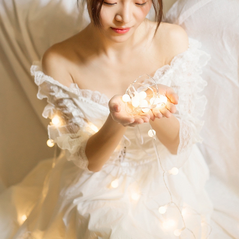 Tegooe LED Globe Ball String Lights - USB Battery Powered for IndoorOutdoor Decor