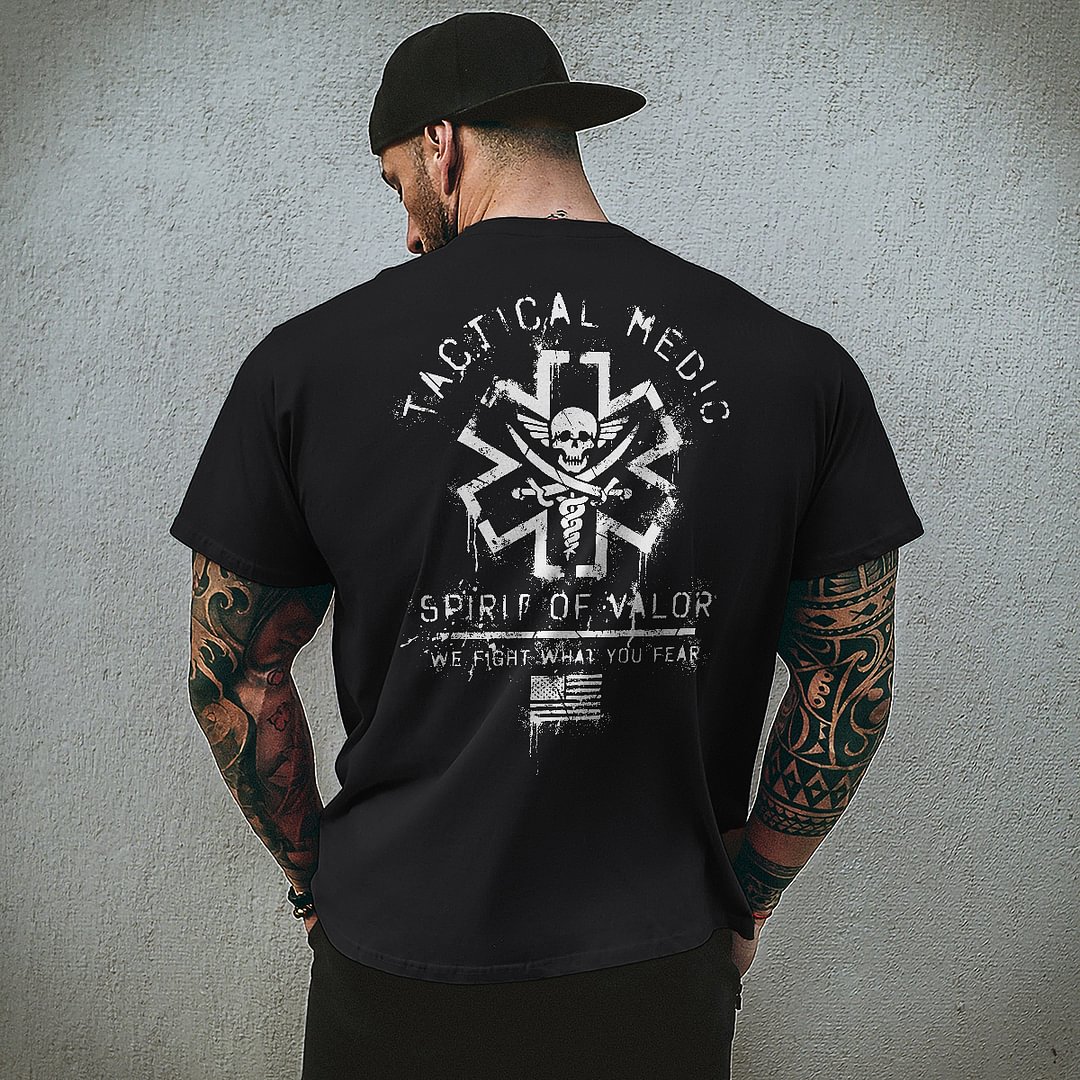 Livereid Spirit Of Valor We Fight What You Fear Print T-shirt - Livereid