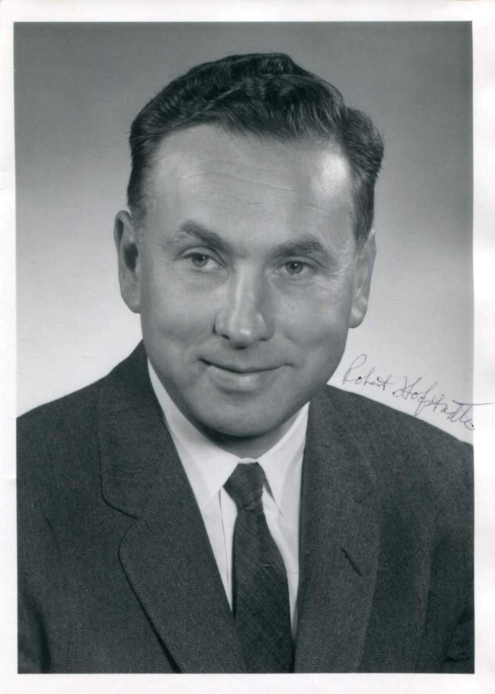 Robert Hofstadter autograph, Nobel Prize Physics 1961, signed vintage Photo Poster painting