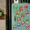 12pcs Skull Diamond Painting Refrigerator Magnets