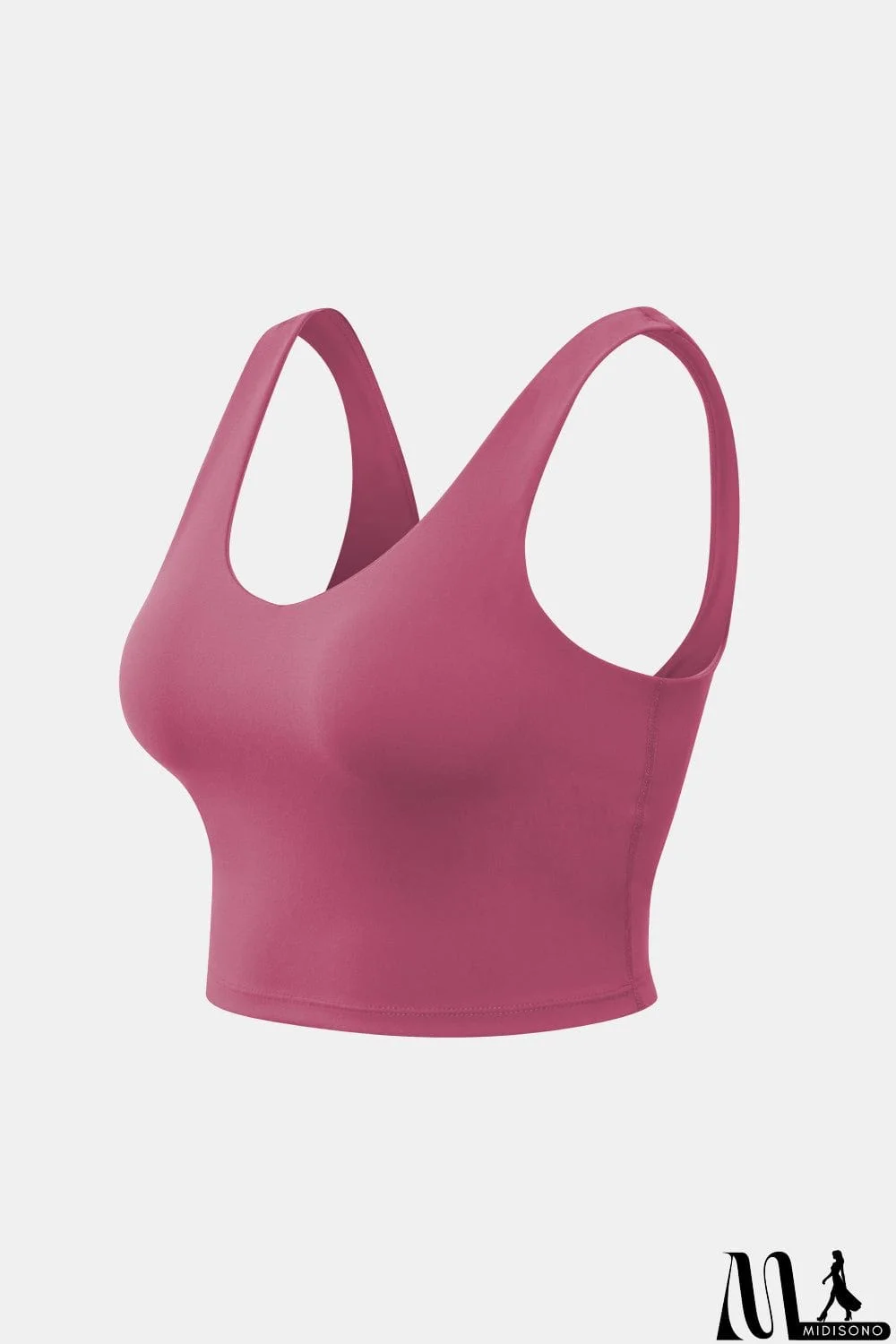 MidiSono - Cropped Scoop Neck Active Tank Top