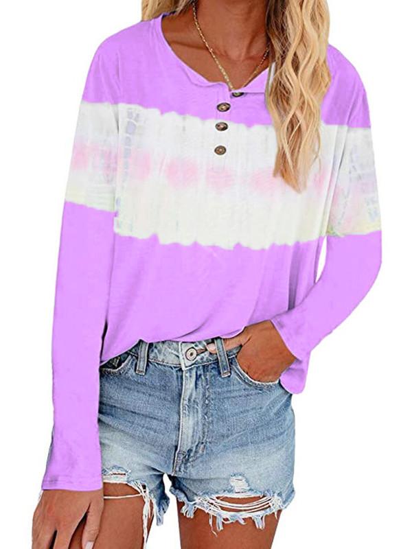 Women Half Sleeve V-neck Solid Color Dress