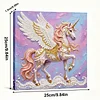 DIY Pearl Painting Unicorn for Home Wall Decor with Frame(25x25cm)