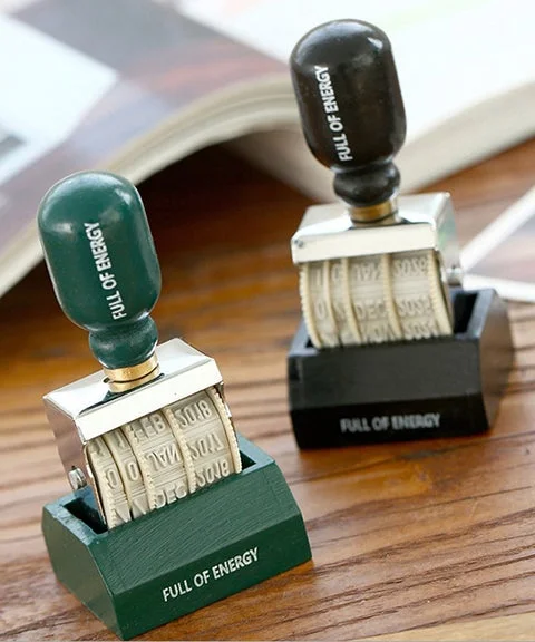 Vintage Roller Date Rubber Stamp