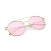 Round Flat Lens Sunglasses