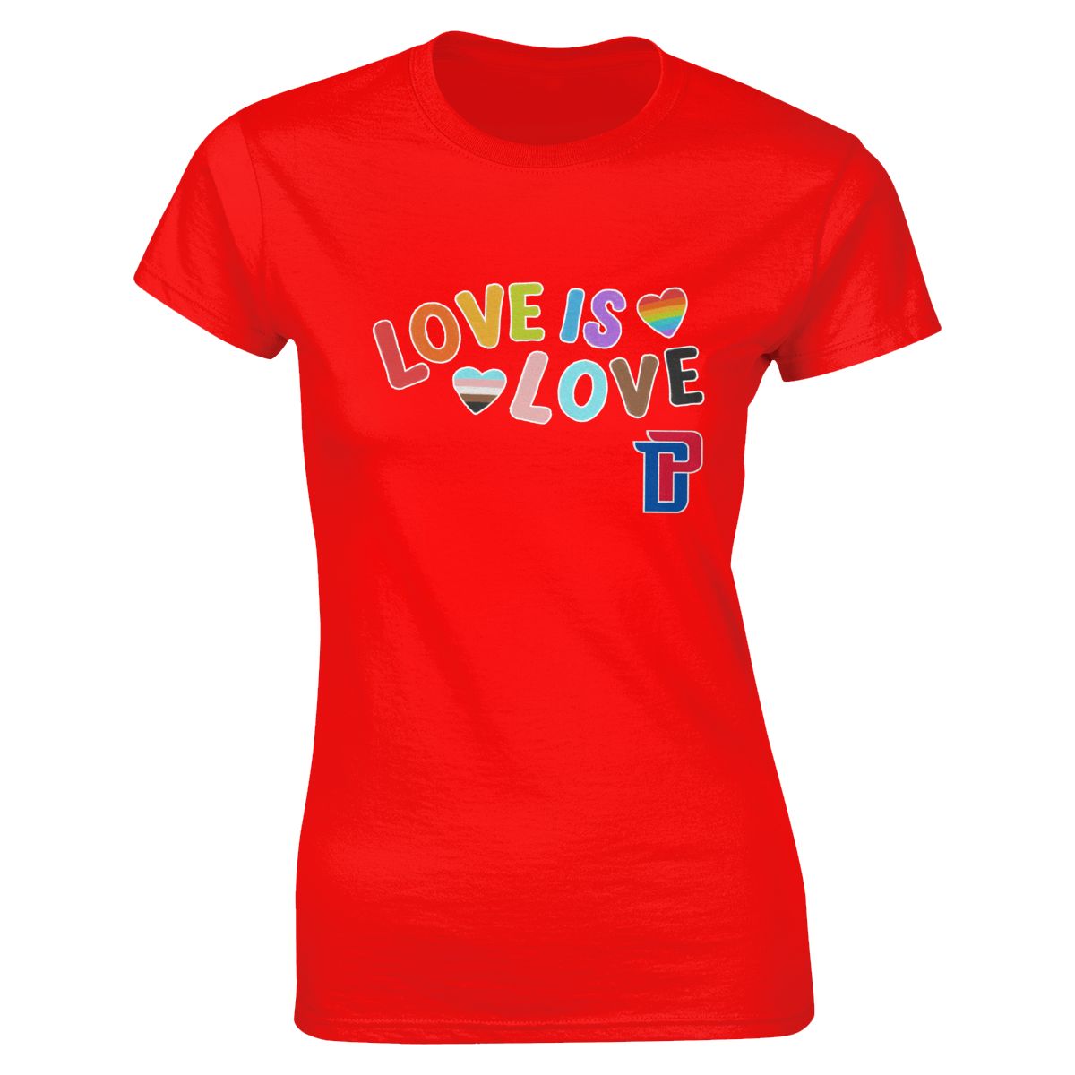 Detroit Pistons Love Pride Women's Classic-Fit T-Shirt