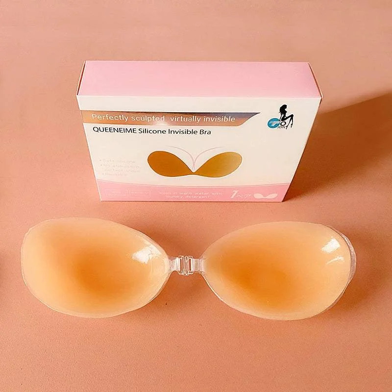 Silicone bra, gather and pull bra, wedding dress strapless invisible bra