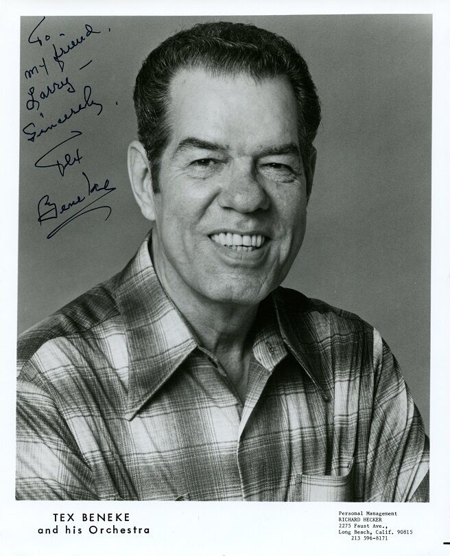 Orchestra Leader TEX BENEKE Signed Photo Poster painting