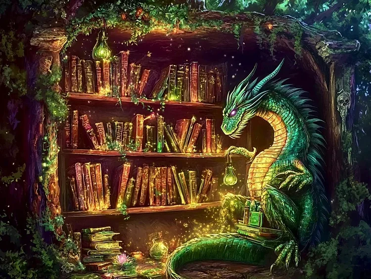 Fantasy Dragon (40*30cm) AB Drill Diamond Painting gbfke