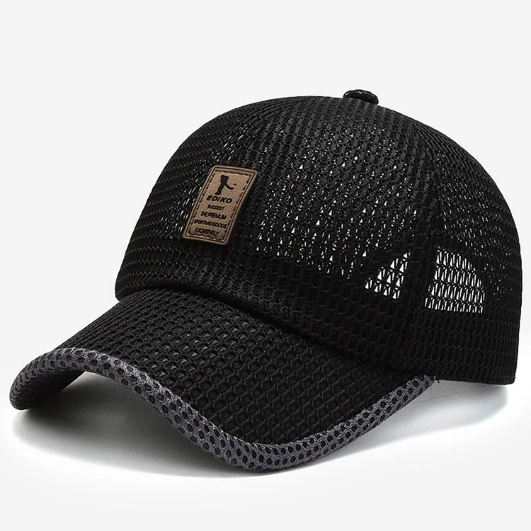 Men's Outdoor Plain Contrast Trim Breathable Baseball Hat