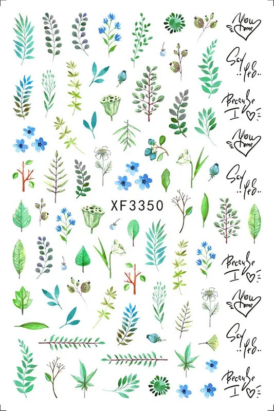 Popular Daisy Nail Sticker for Design Decoration Sunflower Nail Art Decals Adhesive Himawari Sticker for Nail Manicure Design