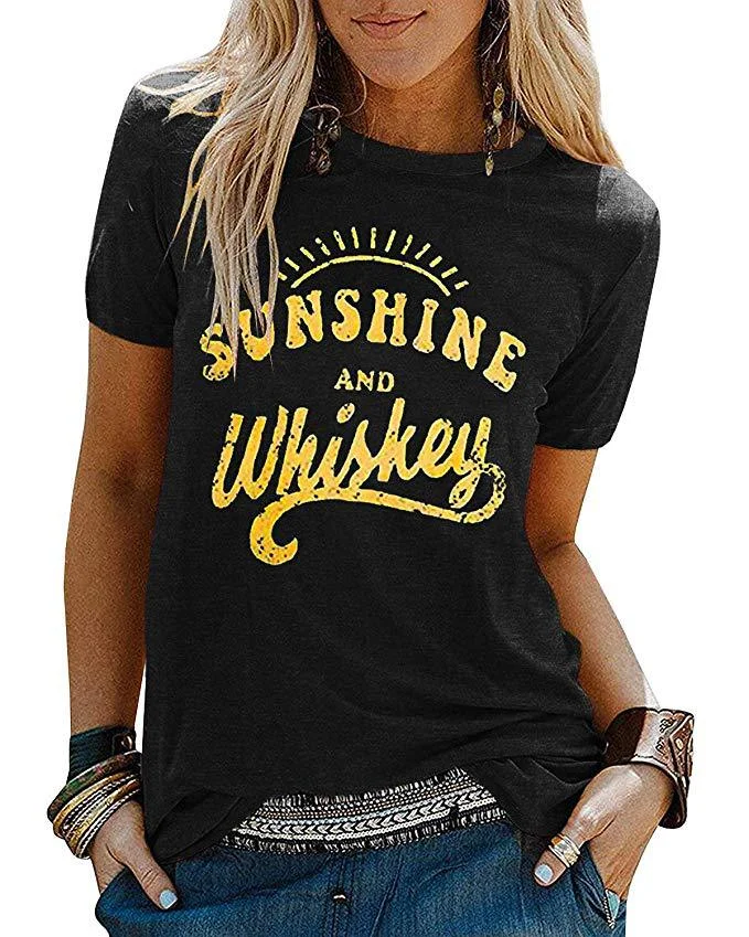SUNSHINE AND WHISKEY Short Sleeves T-shirt