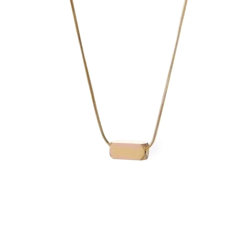 Titanium Steel 18K Gold Plated Minimalist Plating Geometric None Pendant Necklace