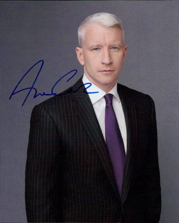 Anderson Cooper in-person signed 8x10 Photo Poster painting COA