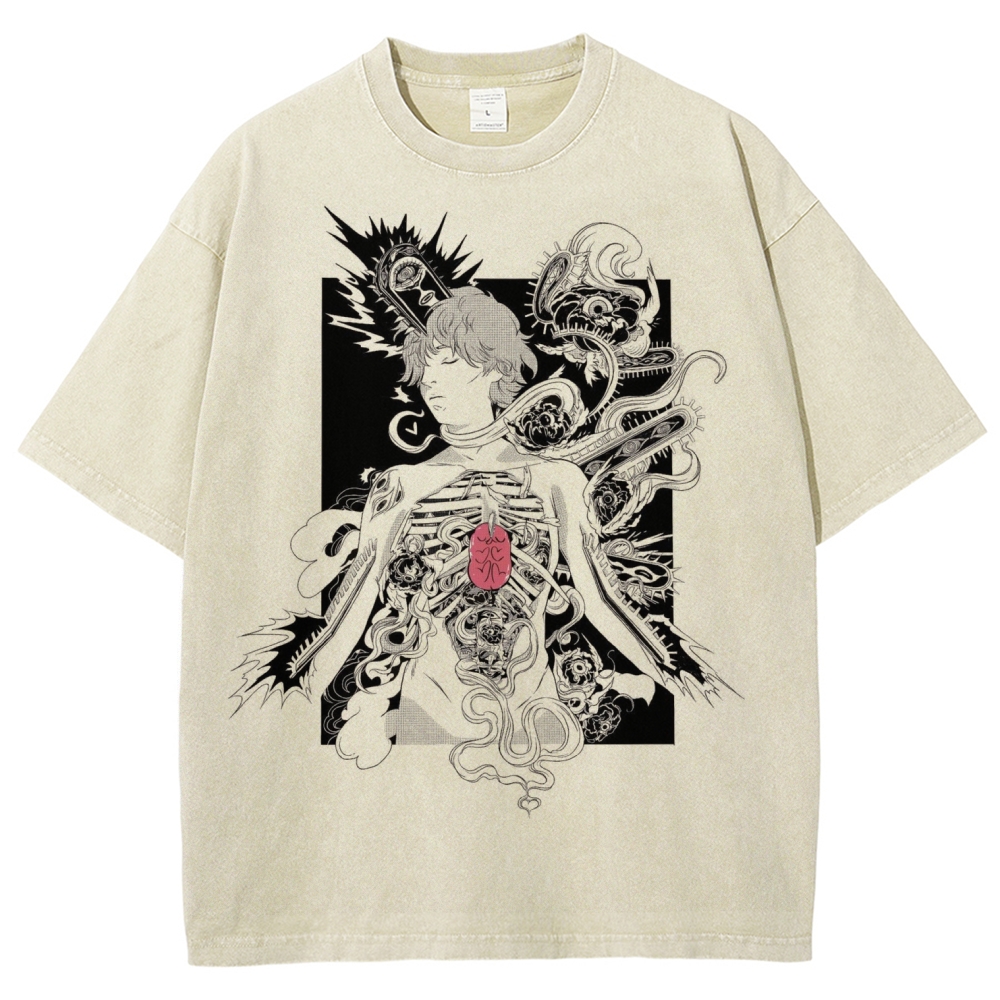 Chainsaw Man Unisex Fit Washed T-Shirt 2510002322