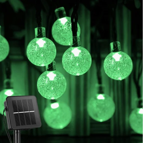 Solar String Lights Outdoor, 60 Led 35.6 Feet Crystal Globe Lights for Garden Yard  Decor (Warm White)