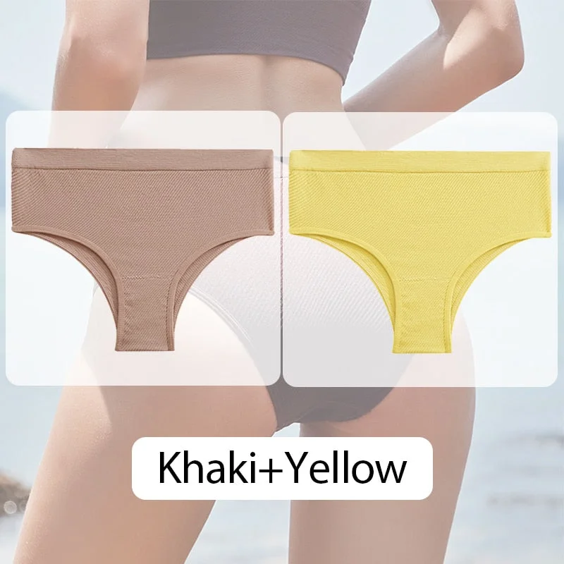 FINETOO Women Seamless Panties M-XL Low Waist Briefs Ladies Comfortable Underpants Sexy Girls Underwear Female Lingerie 6 Colors