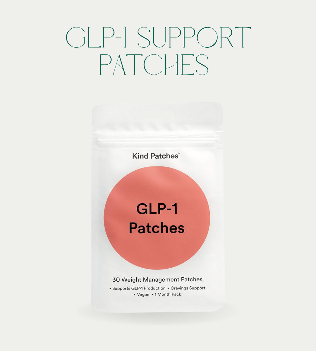 GLP-1 Support Patches with Berberine, L-Glutamine, Cinnamon & Pomegranate – 30 Count