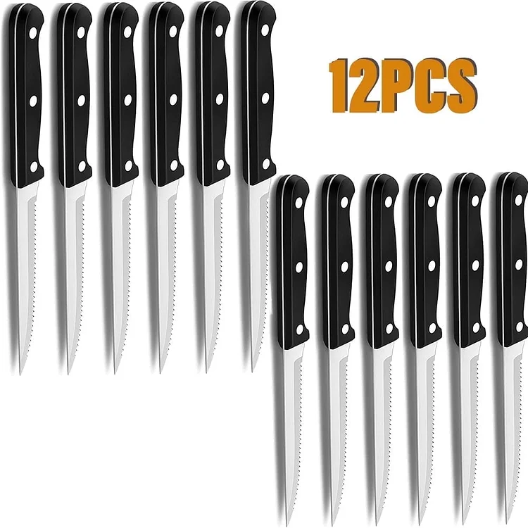 Steak Knife Serrated Bread Knife 4.5 Inch High Carbon Steel Kitchen Knife