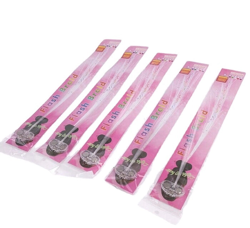 Led Colorful Luminous Braid Fiber Optic Braid Party Festival Supplies