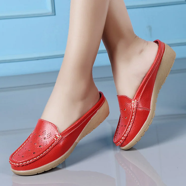 Vanccy Single Slope Heel Hollow Shoes QueenFunky