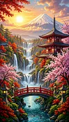 Luxury AB Velvet Diamond Painting Kit - Landscape