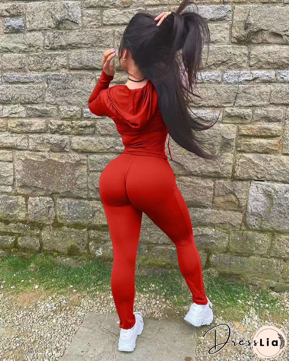 Zipper Hooded Sweatshirts Pants Joggers 2 Piece Suit