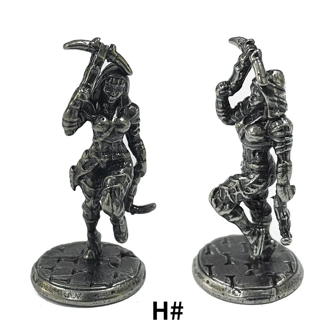 1pcs Ancient Spartan Rome Soliders Figurines Miniatures Vintage Metal Soldiers Model Statue Desktop Ornament Gift