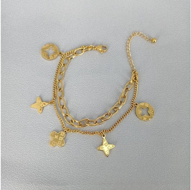 Basic Solid Color Titanium Steel Bracelets In Bulk