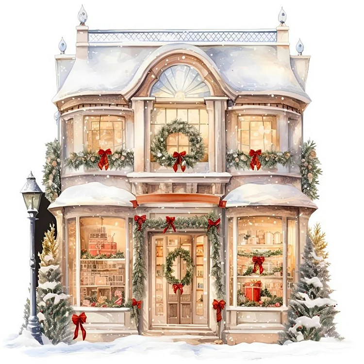 Christmas Candy House 30*30CM (Canvas) Full Round Drill Diamond Painting gbfke