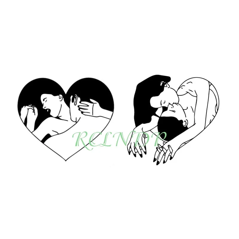 Waterproof Temporary Tattoo Sticker old school sexy love heart pattern Fashion Small Art Flash Tatto Fake Tatoo for Women Men