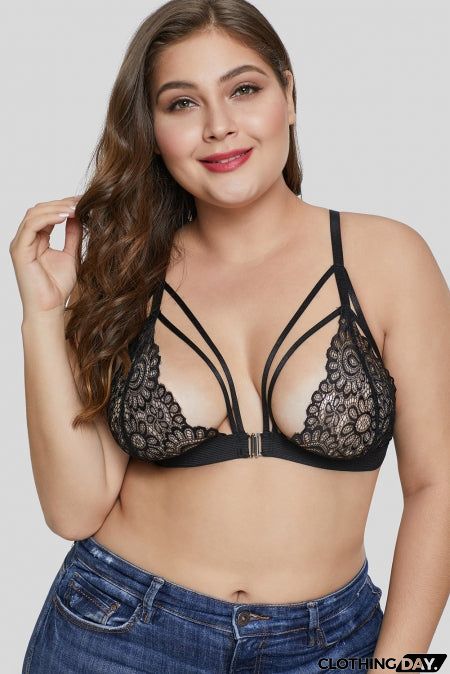 Black Lace Plus Size Bralette