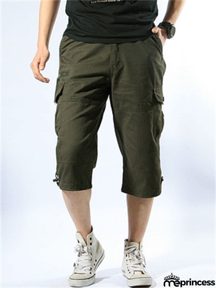Men's Relaxed Multiple Pockets Short Cargo Trousers