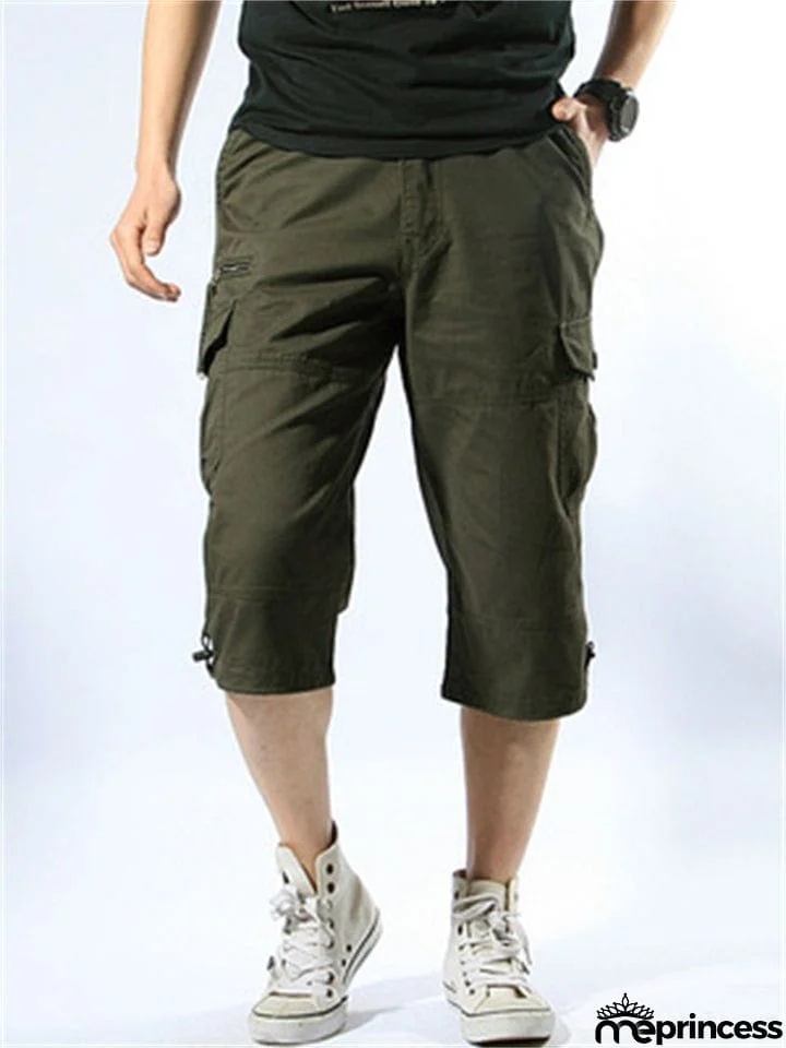Men's Relaxed Multiple Pockets Short Cargo Trousers