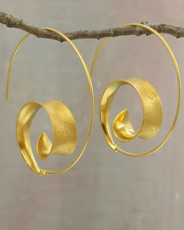 Spiral Leaf Earrings