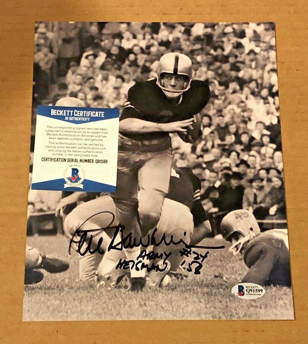 PETE DAWKINS SIGNED 8X10 Photo Poster painting W/58 HEISMAN BECKETT CERTIFIED #2