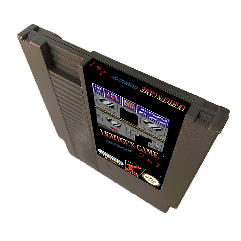 Lightgun Game 2 in 1: Cosmocop/Cyber Monster NES For Nintendo Entertainment System Console - 8 Bit Game Cartridge