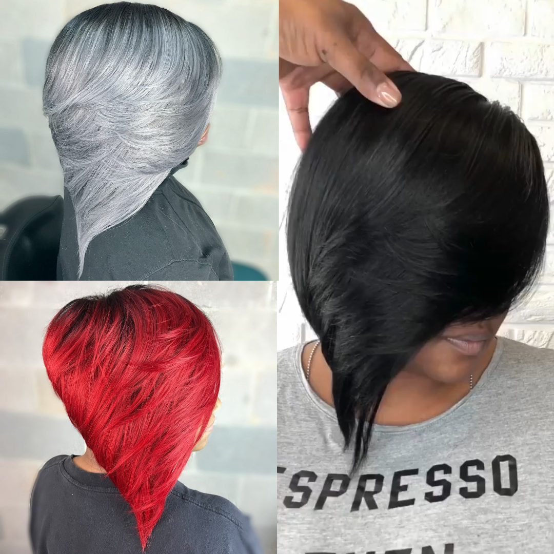 🔥Hot| NEW🔥Hot Short Straight Remy Hair Glueless Wavy Wigs with Bangs US Mall Lifes