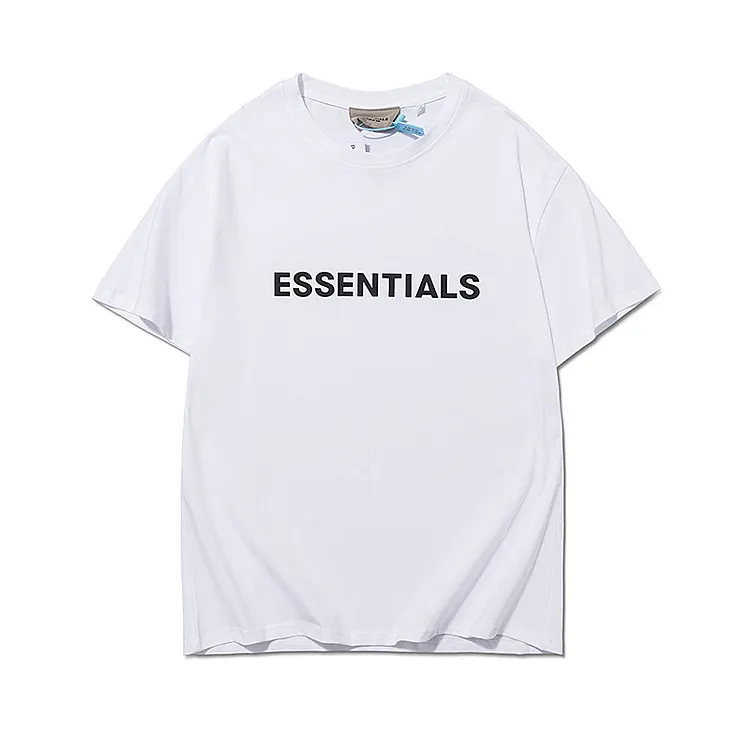 FOG ESSENTIALS复线短袖男立体硅胶字母美式小众潮牌高街宽松T恤