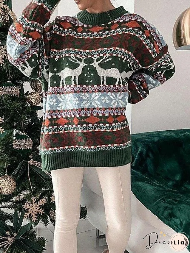 Women's Ugly Christmas Sweater Pullover Sweater Jumper