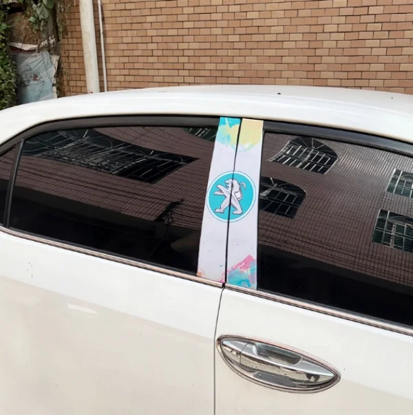Car B-pillar Decorative Sticker B Center Pillar Protective Film(2PCS)