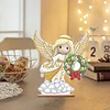 Diamond Painting Wooden Christmas Precious Moment Doll Desktop Decor Ornaments For Christmas Gifts