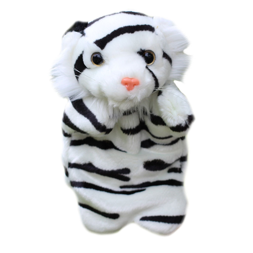 

Tiger Hand Puppet Magic Forest Series Baby Kids Soft Doll Plush Toy (White), Black&white, 501 Original