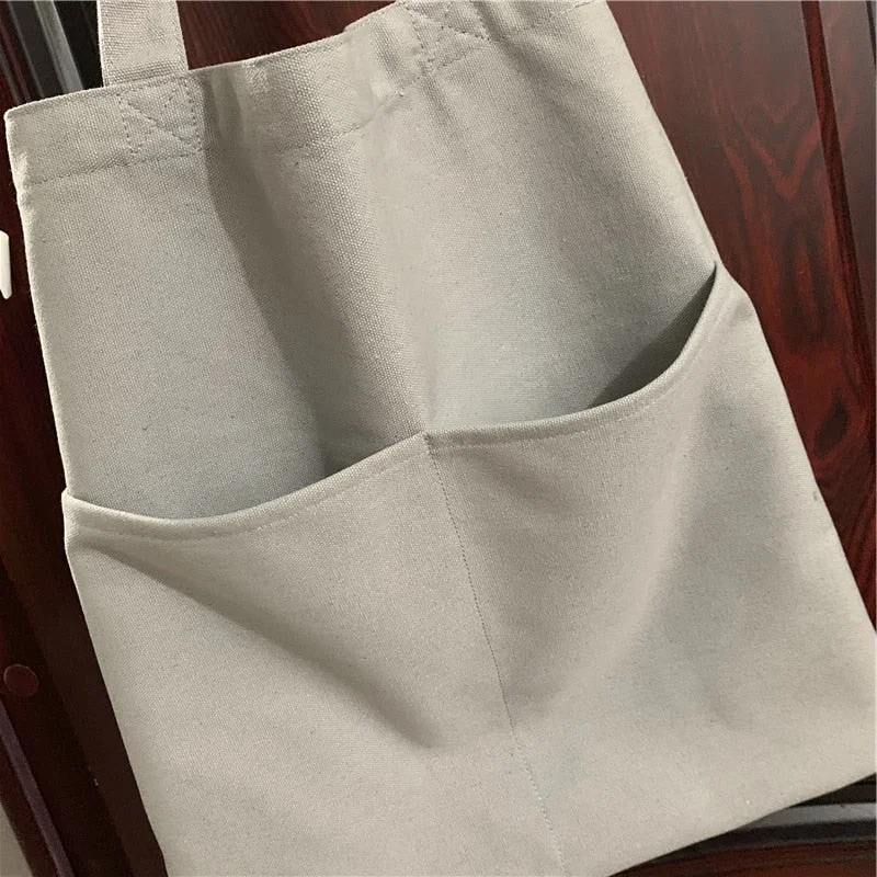 Big Size ECO Fashion Durable Women Student Cotton Linen Single Shoulder Bag Shopping Tote Flax Canvas Shopping Bags