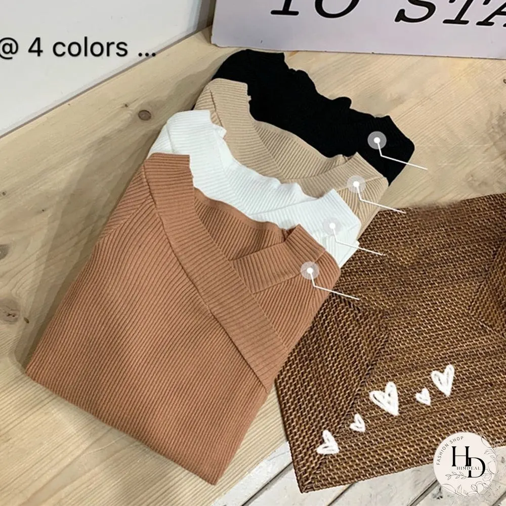 Christmas Gift Womens Sexy Knit Sweater Solid Color Fashion Neck Cross Front Slim Jumper