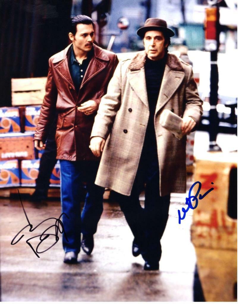 Johnny Depp Al Pacino signed 11x14 Photo Poster painting Pic autographed includes COA