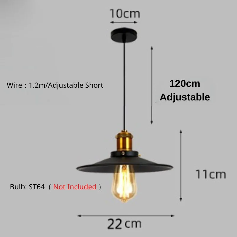 Vintage Industrial Pendant Light Decoration Salon Edison Loft Style Retro Hanging Lamp E27 Iron Restaurant Bar Counter Bookstore