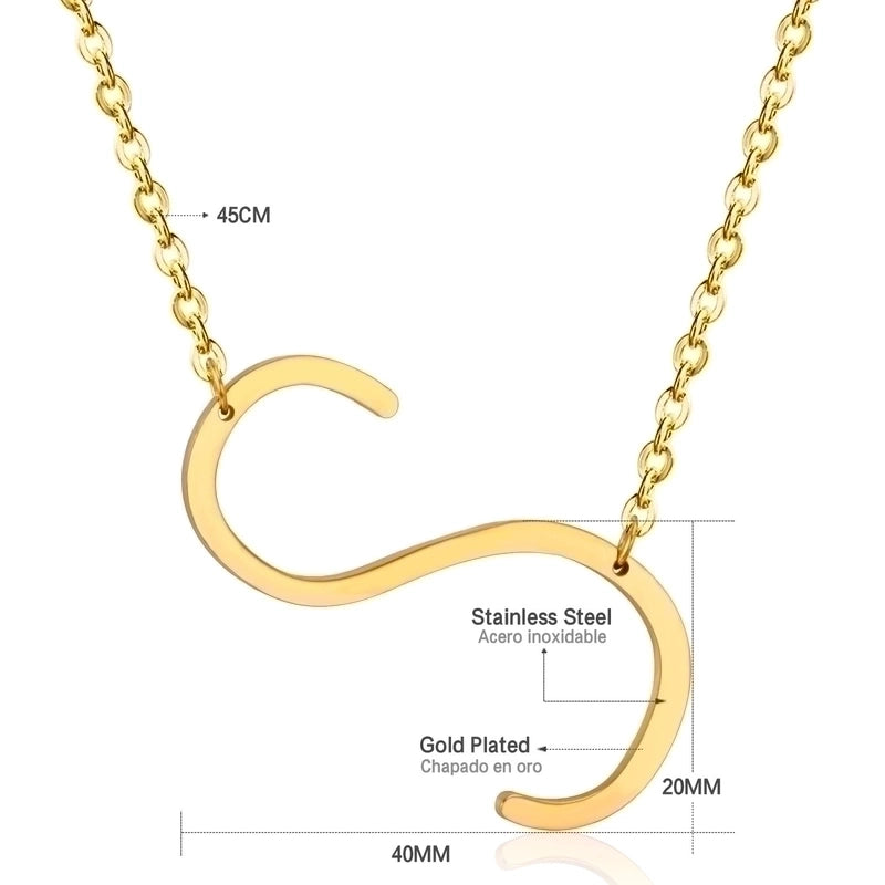 Stainless Steel Fashion Plating Letter Necklace