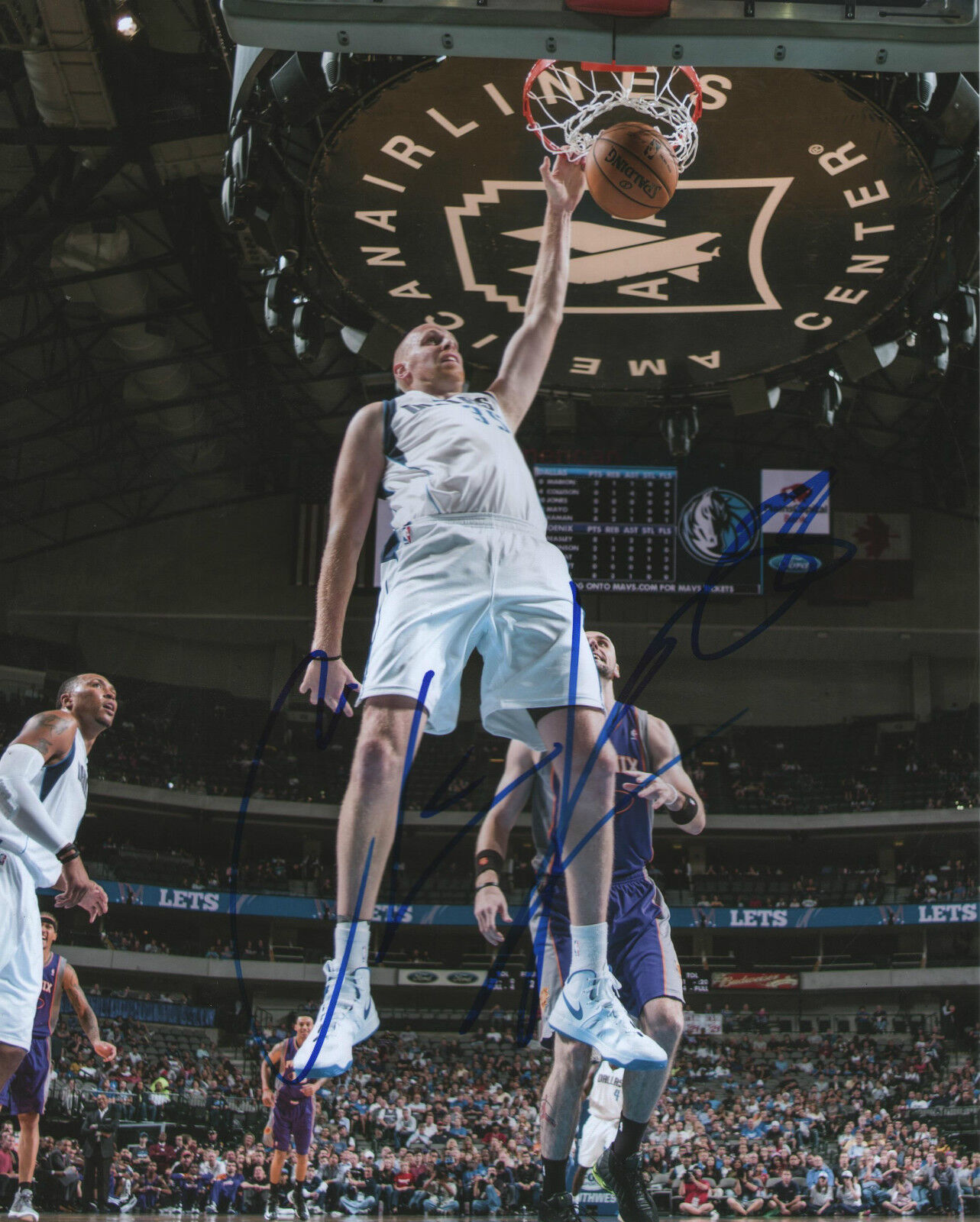 Chris Kaman *DALLAS MAVERICKS* Signed 8x10 Photo Poster painting C1 COA GFA