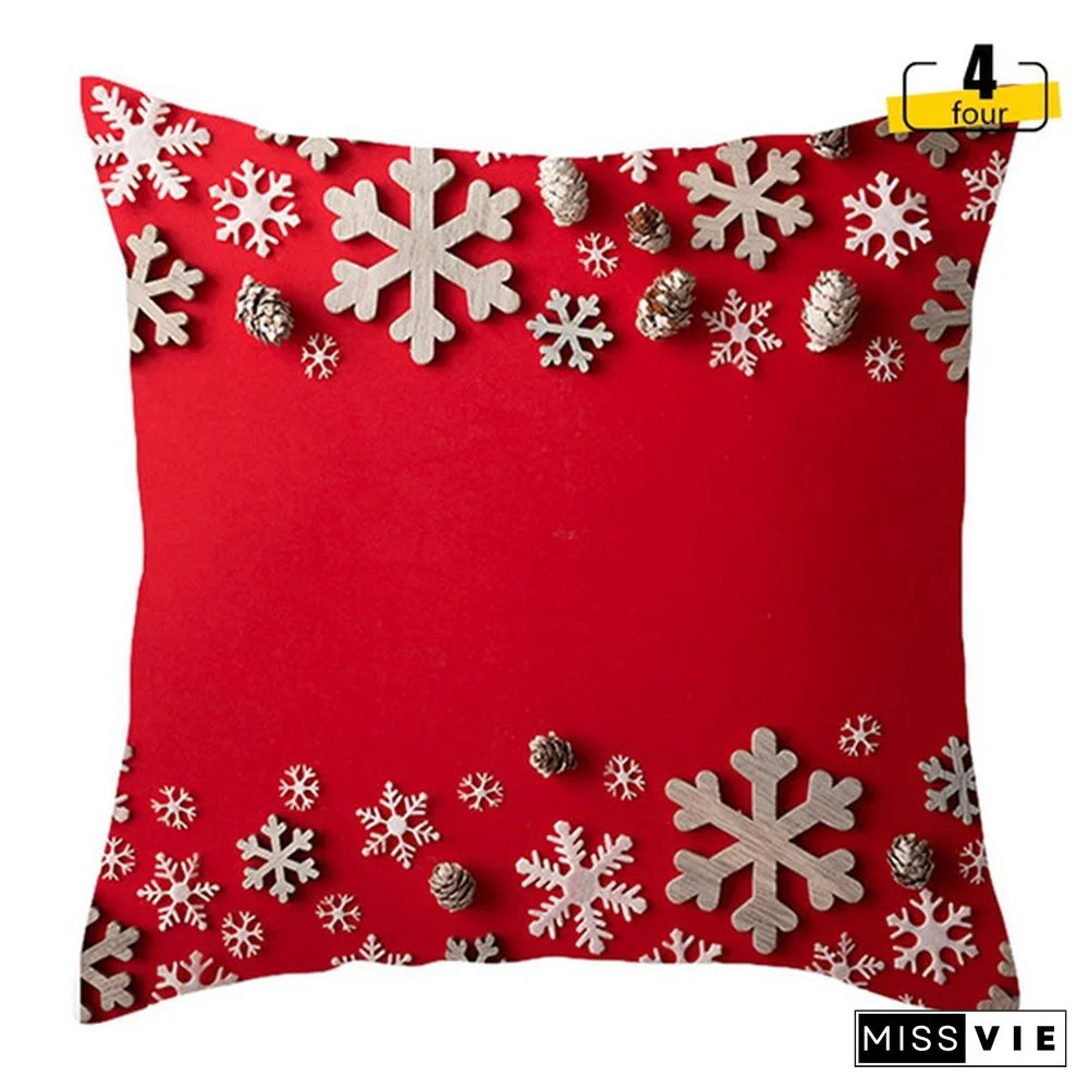 Newst Christmas Xmas Red Pillow Case Cover Santa Claus Cushion Cover Warm Autumn Winter Pillowcase Christmas Decorations For Home Year